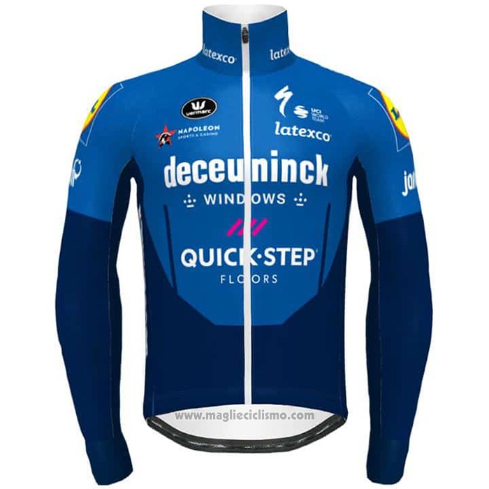 2021 Abbigliamento Ciclismo Deceuninck Quick Step Blu Manica Lunga e Salopette